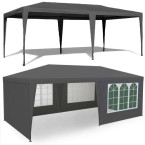 MultiGarden Grey Commercial Garden Pavilion Tent 3x6 m with 6 Walls | Garden furniture, relaxation, modern style