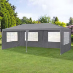 MultiGarden Grey Commercial Garden Pavilion Tent 3x6 m with 6 Walls | Garden furniture, relaxation, modern style