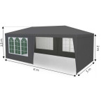 MultiGarden Grey Commercial Garden Pavilion Tent 3x6 m with 6 Walls | Garden furniture, relaxation, modern style