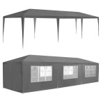 MultiGarden Grey Commercial Garden Pavilion Tent 3x9 m with 8 Walls | Garden furniture, relaxation, modern style