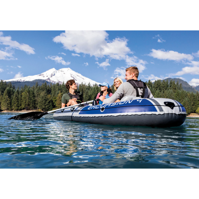 Ponton Excursion 4 osobowy wędkarski wiosła pompka