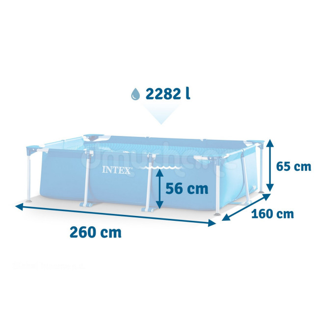Garden Frame Pool INTEX 28271 - 260 x 160 x 65 cm, 2-in-1 Set