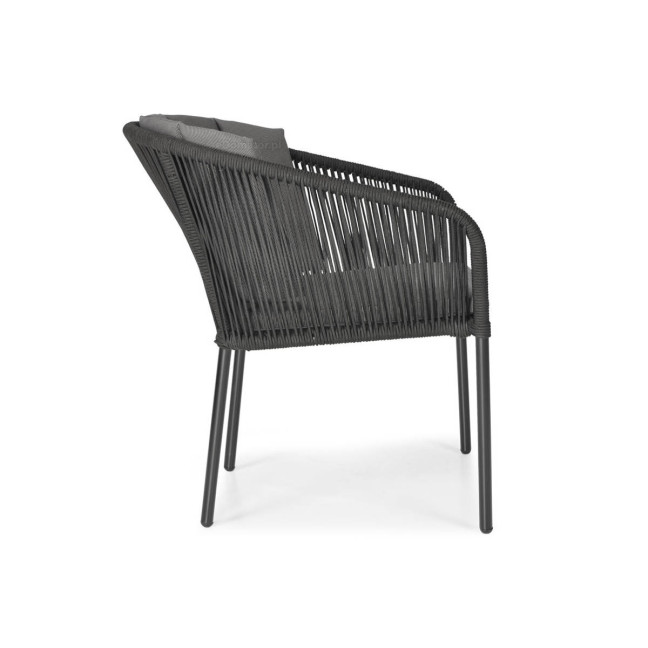 VICTORIA Rope Garden Chair - Black