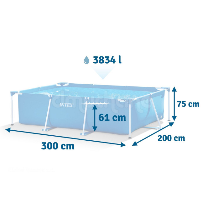 Garden Frame Pool INTEX 28272 (15-in-1) - 300 x 200 x 75 cm + Free Bubble Machine