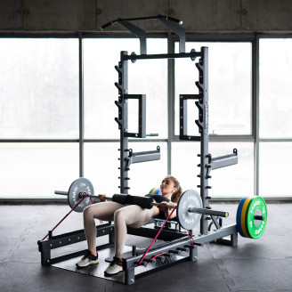 Multifunctional stand with a platform for lifting weights and hip thrust commercial SMP01 HMS