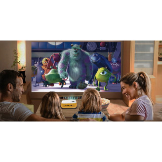 PORTABLE MINI PROJECTOR LED PROJECTOR FULL HD 1080p USB 1800lm 2000:1 100" inches Zenwire A10