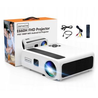 Mini Portable Projector WiFi 2.4/5 GHz Miracast Airplay Full HD for Smartphone 3000 lm Zenwire d300s