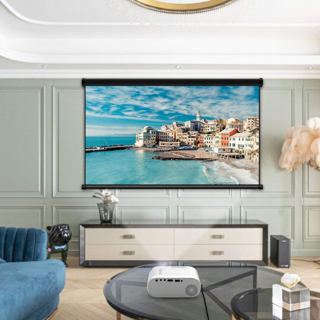 Mini Portable Projector WiFi 2.4/5 GHz Miracast Airplay Full HD for Smartphone 3000 lm Zenwire d300s