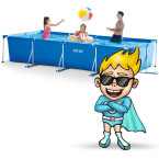Garden Frame Pool INTEX 28273 (15-in-1) - 450 x 220 x 84 cm + Free Bubble Machine
