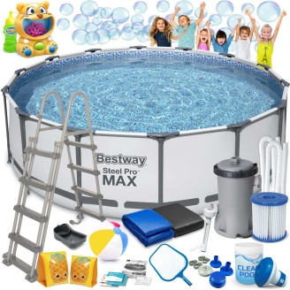Garden pool 427 x 122 cm 19w1 Bestway 5612x bubble machine for free