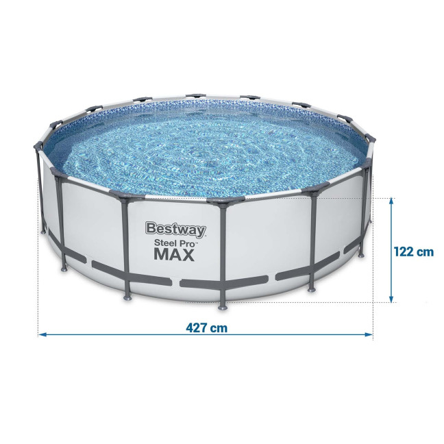 Garden pool 427 x 122 cm 19w1 Bestway 5612x bubble machine for free