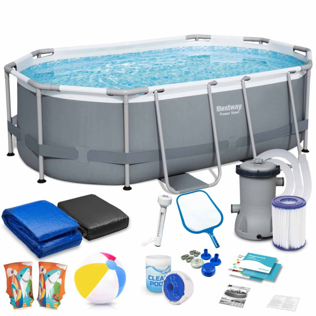 Garden pool 305 x 200 x 84 cm 17in1 Bestway 5614A + bubble machine free for free