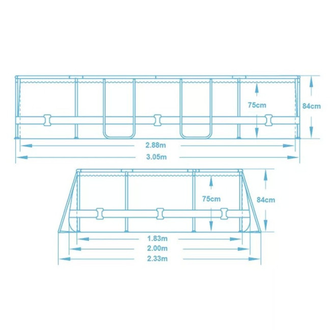 Garden pool 305 x 200 x 84 cm 17in1 Bestway 5614A + bubble machine free for free