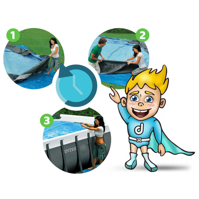 Garden pool 305 x 200 x 84 cm 17in1 Bestway 5614A + bubble machine free for free