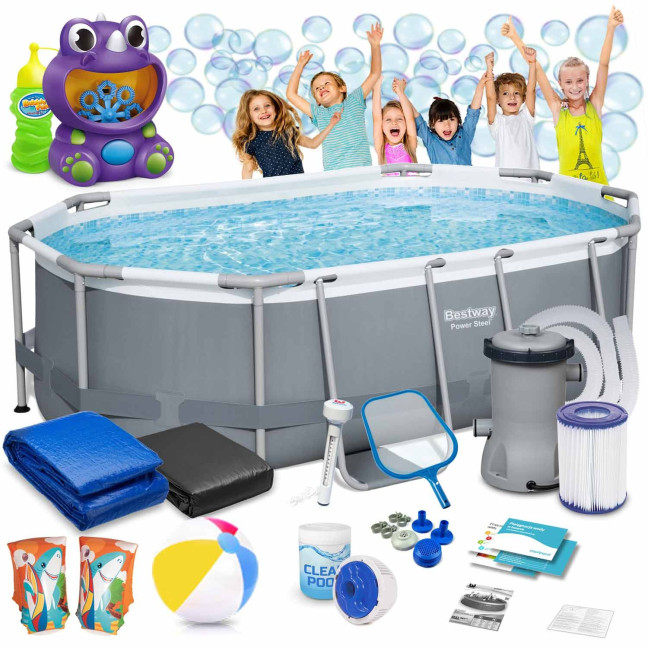 Garden pool 305 x 200 x 84 cm 17in1 Bestway 5614A + bubble machine free for free