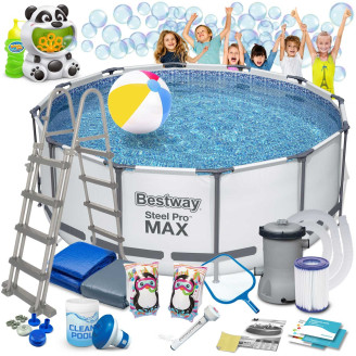 Garden pool of 366 x 122 cm 18in1 Bestway 56420 + bubble machine for free