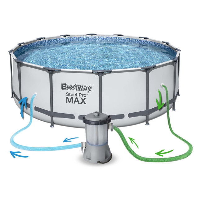 Garden pool 457 x 122 cm 18W1 Bestway 56438 + bubble machine for free