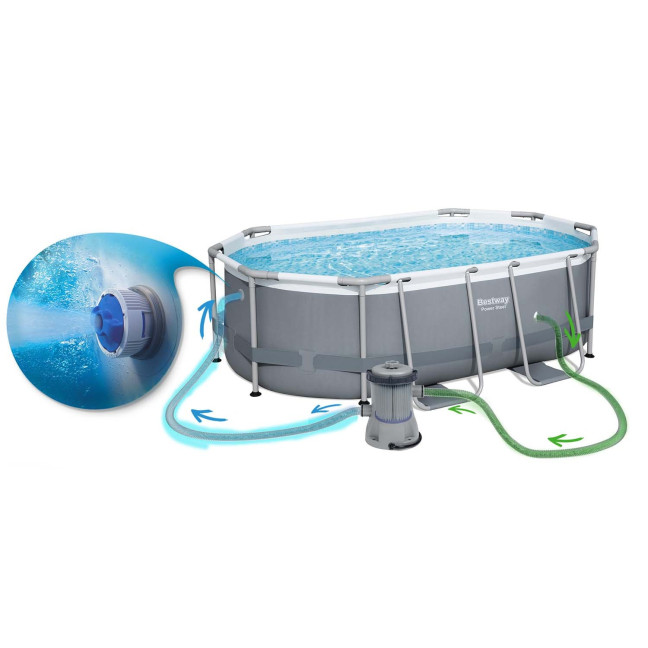Framellar garden pool 488 x 305 x 107 cm 18in1 Bestway 56448 + bubble machine for free