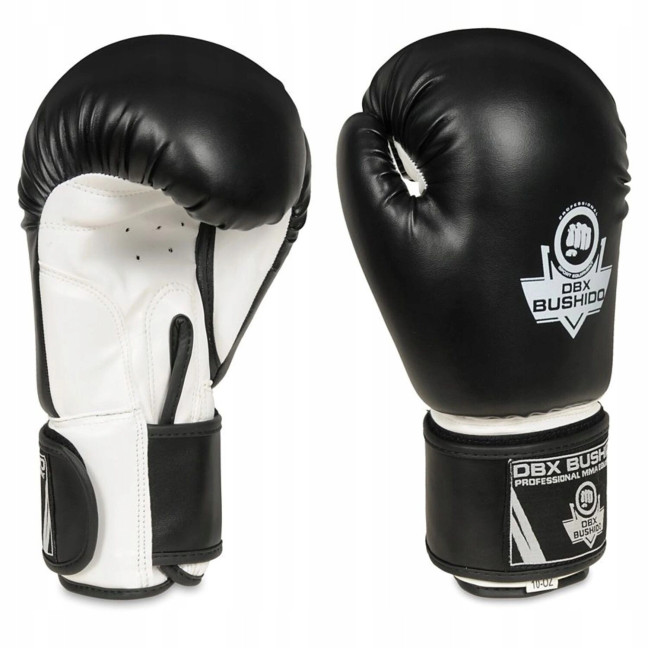 Boxing Sparring Gloves Black and White ARB-407a