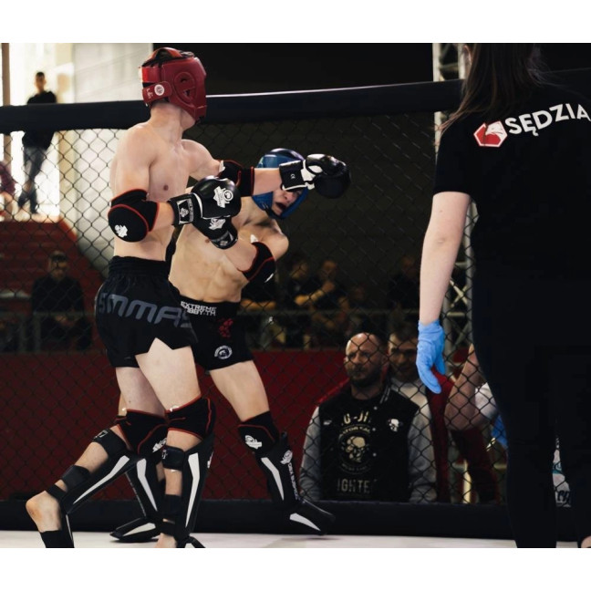 Boxing Sparring Gloves Black and White ARB-407a