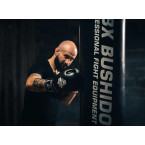 Boxing Sparring Gloves Black and White ARB-407a