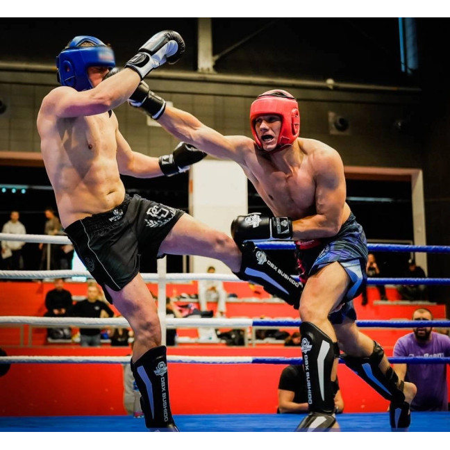 Boxing Sparring Gloves Black and White ARB-407a