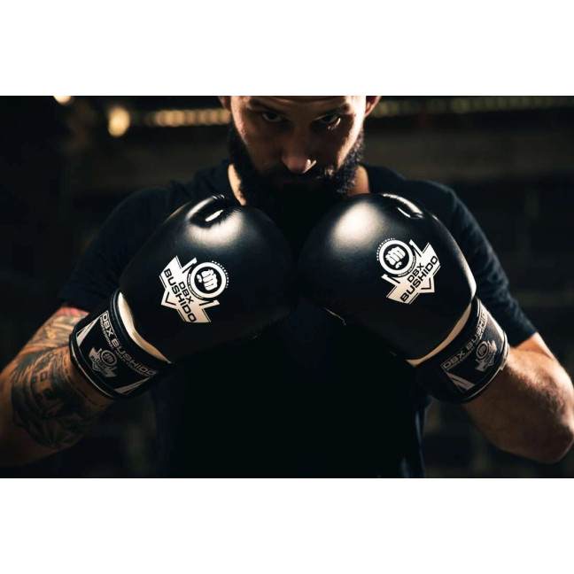 Boxing Sparring Gloves Black and White ARB-407a