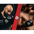 Boxing Sparring Gloves Black and White ARB-407a