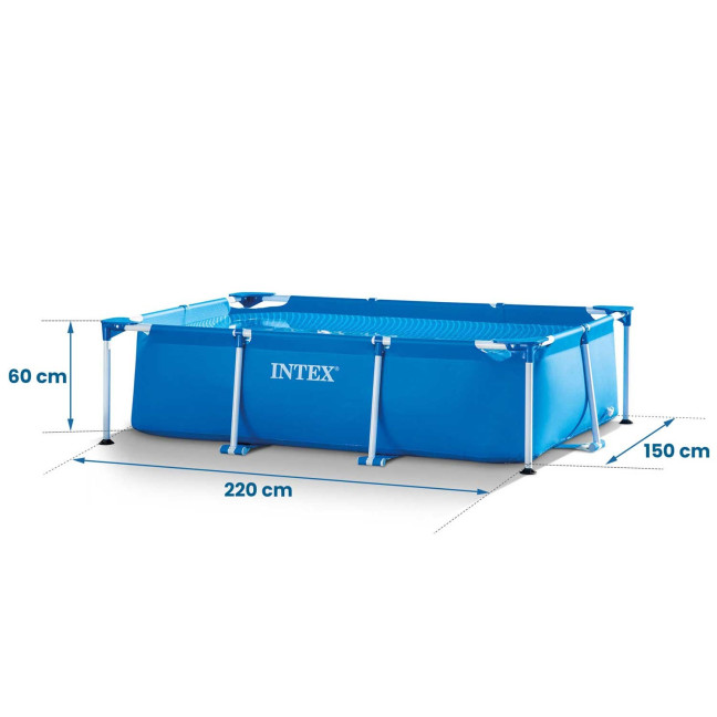 Frame garden pool 220 x 150 x 60 cm